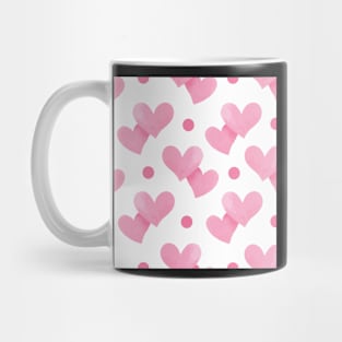 Pink Hearts Seamless Pattern Mug